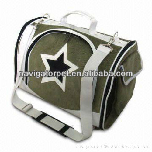 Deluxe Pet Carrier with Mesh Panel for Ventilation